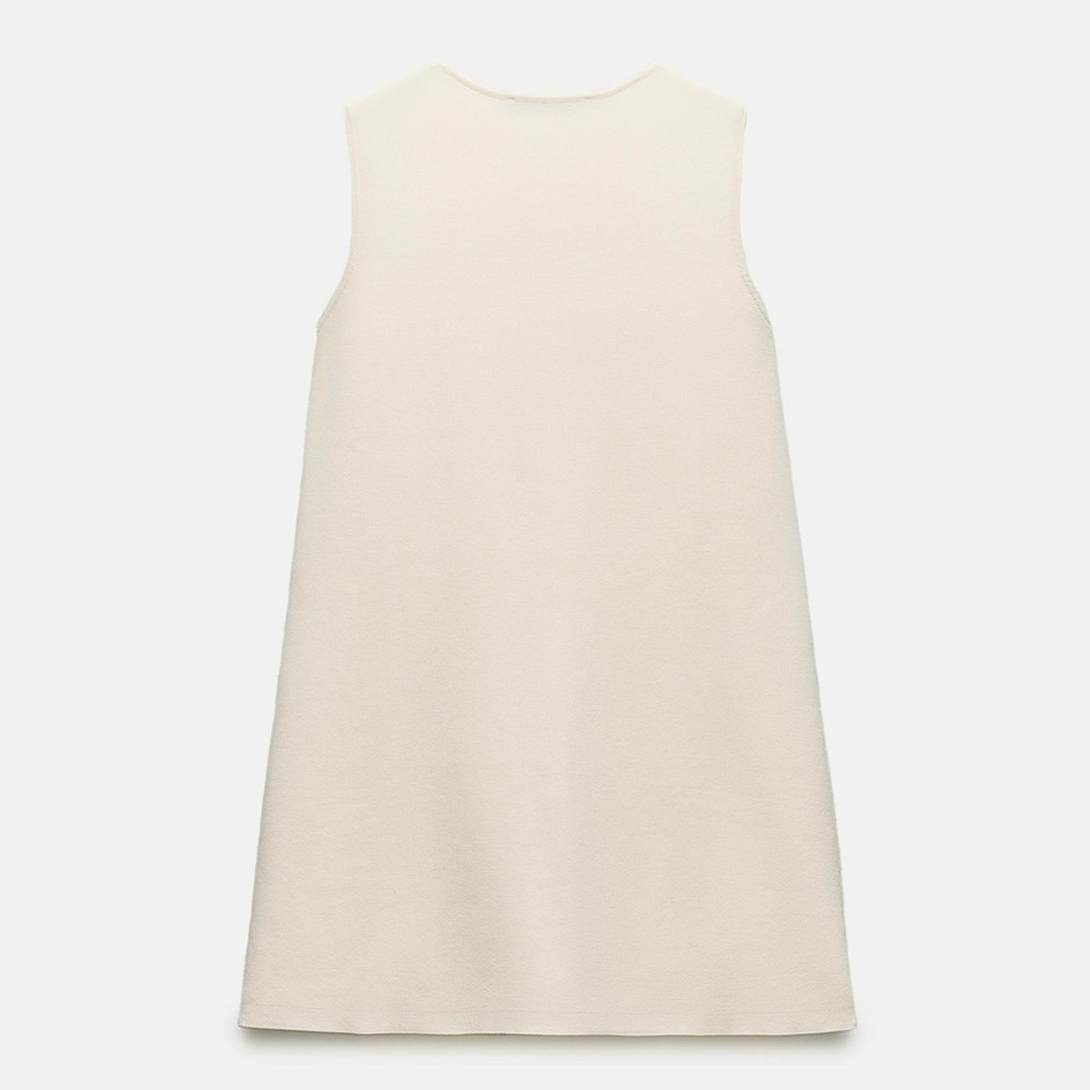 Zara KNIT MINI DRESS WITH CONTRASTING BOWS - Picture 2 of 5